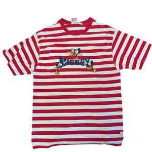 Vtg Embroided Mickey Mouse Walt Disney Tee Mens XXL